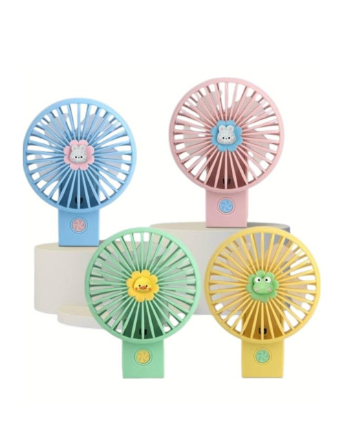 Yellow 3-speed Rechargeable Desktop, Handheld, Pocket/Bag Portable, Foldable Mini Hand Fan