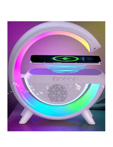 7-Color Illuminated Wireless FM Radio Stereo Speaker + Wireless Mobile Phone Charger