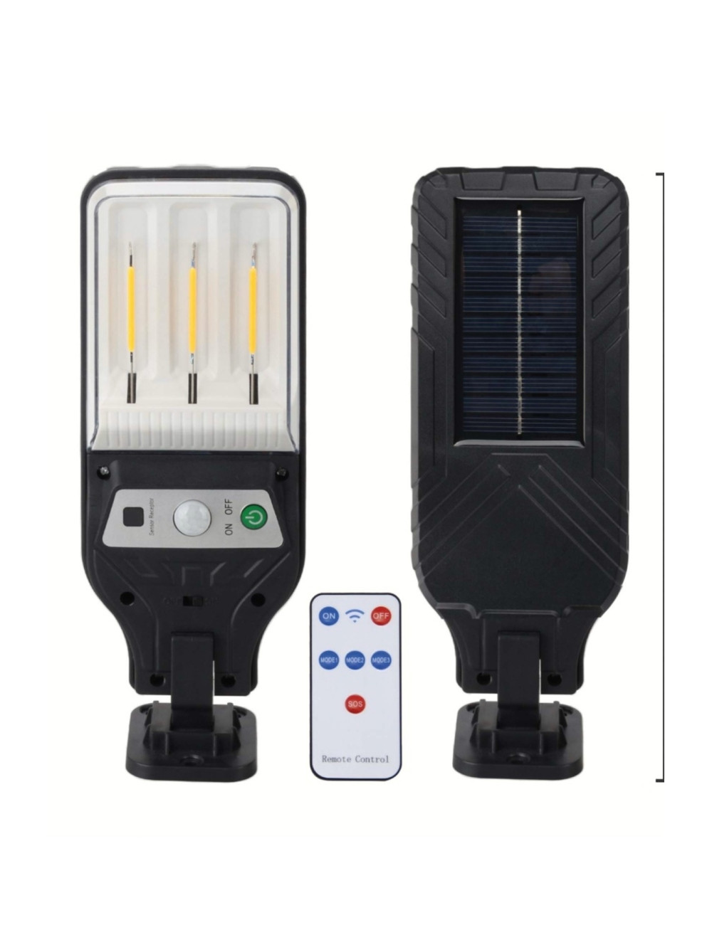 COB Ledli Uzaktan Kumandalı Sensörlü Güneş Enerjili Solar Bahçe Sokak Duvar Aydınlatma Armatürü