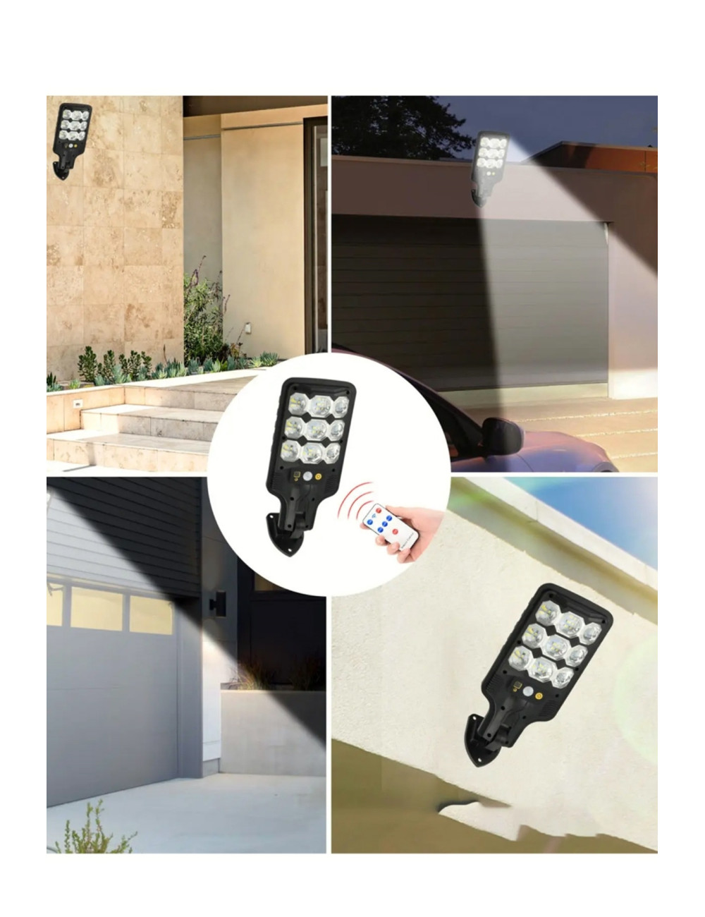 Remote Controlled Motion Sensor Solar Garden Garage Path Street Lighting Fixture