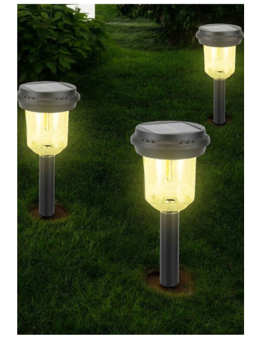 مصباح إضاءة ليلية يعمل بالطاقة الشمسية بتقنية COB LED، مناسب لتزيين الحدائق والشرفات والباحات.