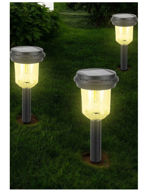 مصباح إضاءة ليلية يعمل بالطاقة الشمسية بتقنية COB LED، مناسب لتزيين الحدائق والشرفات والباحات.