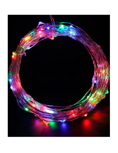 RGB Light 12 Meters Garden Balcony Terrace Solar Powered Fairy Strip LED Christmas Night Decoration Lighting
