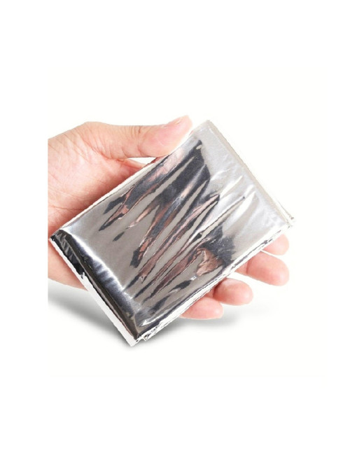 10 Pieces Silver Waterproof Emergency First Aid Thermal Earthquake Moisture Heat Cold Protection Blanket