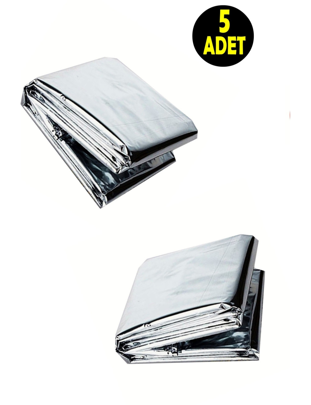 5 Pieces Silver Waterproof Emergency First Aid Thermal Earthquake Moisture Heat Cold Protection Blanket