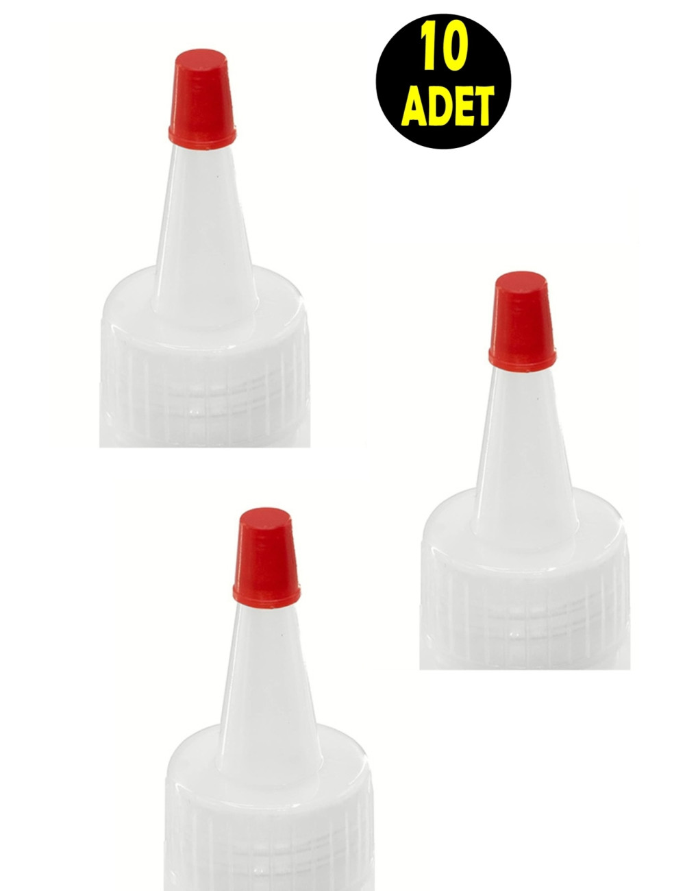 10 Adet 28mm Delikli Şişe Kapağı Makina Makine Yağı Yağlama Tutkal Şişesi Huni Damlalık Şişe Kapak