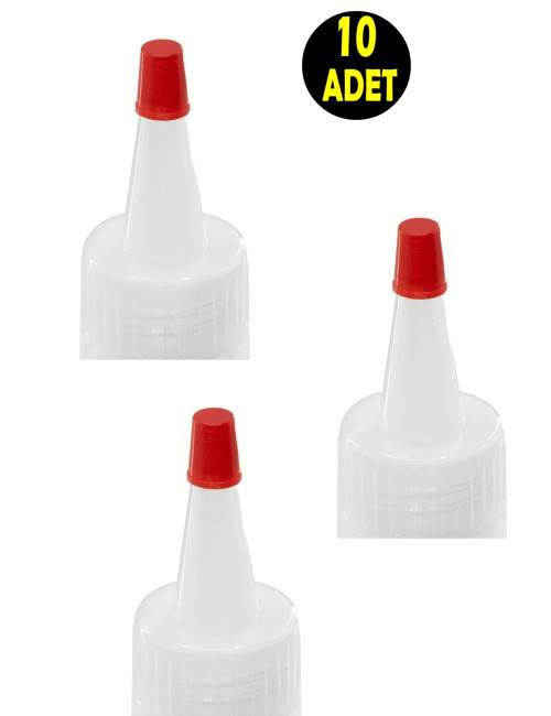 10 Adet 28mm Delikli Şişe Kapağı Makina Makine Yağı Yağlama Tutkal Şişesi Huni Damlalık Şişe Kapak