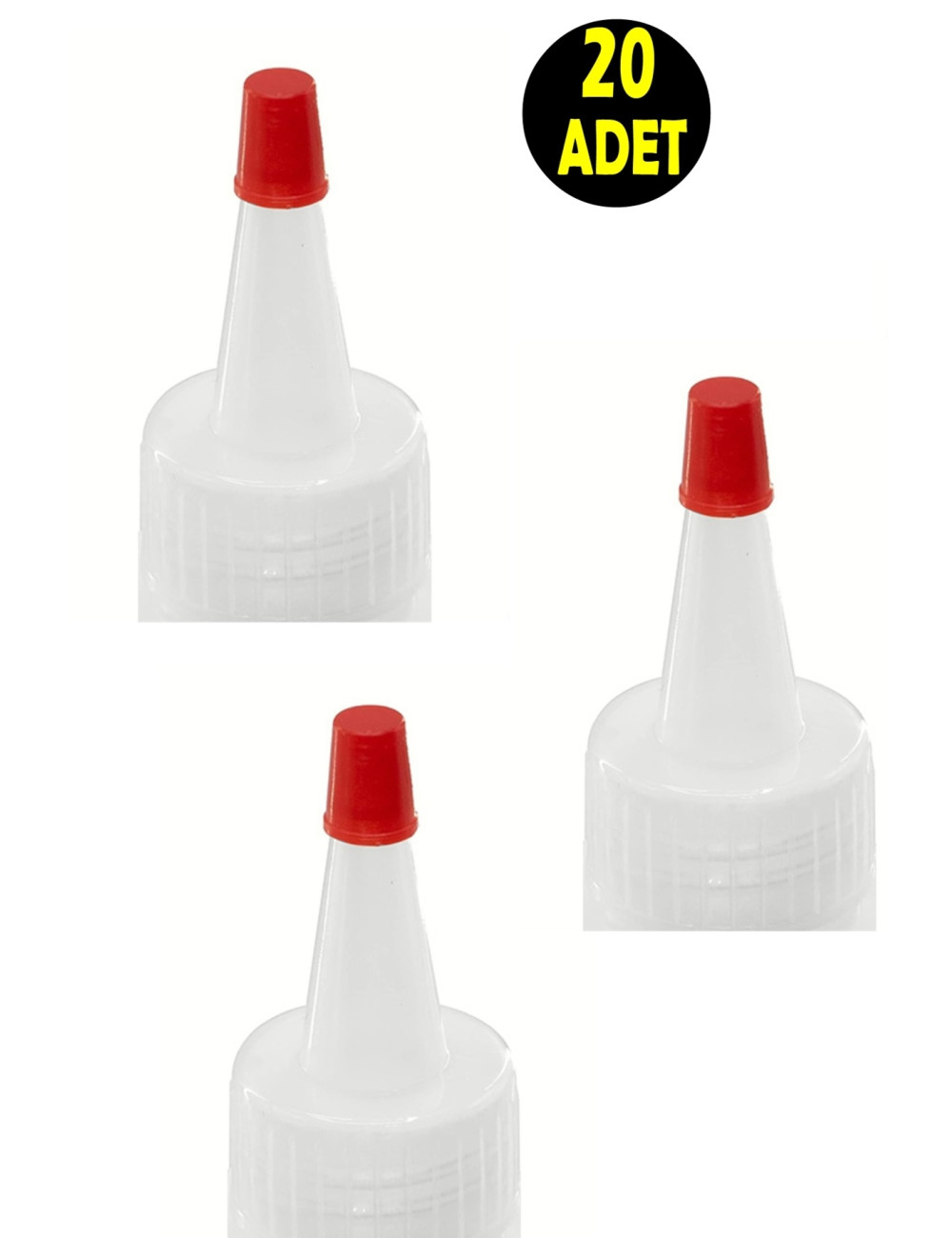 20 Adet 28mm Delikli Şişe Kapağı Makina Makine Yağı Yağlama Tutkal Şişesi Huni Damlalık Şişe Kapak