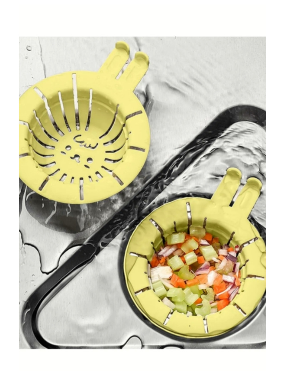 Plastic Easy-to-Install and Remove Shower Kitchen Sink Bathroom Balcony Drain Strainer