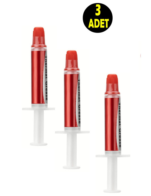 3 ADET 10 ML 1.63W/M.K Şırınga Termal Macunu Işlemci Pastası Cpu Vga Radyatör Pastası Isı Iletken