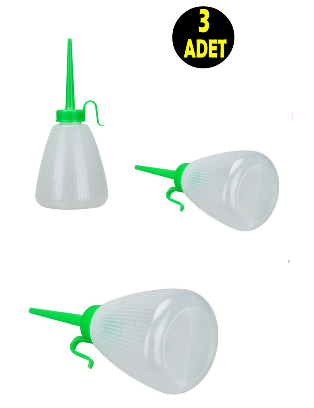 3 PCS Motor Silicone Machine Oil Lubrication Plastic Bottle 150 ml Funnel-Nozzle Dropper Bottle
