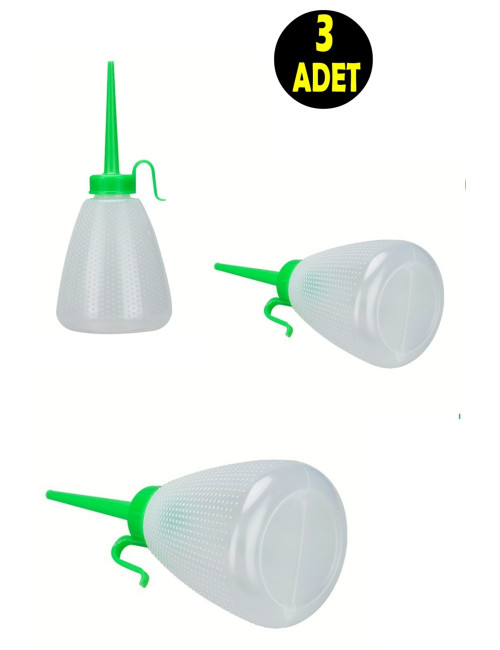 3 PCS Motor Silicone Machine Oil Lubrication Plastic Bottle 150 ml Funnel-Nozzle Dropper Bottle