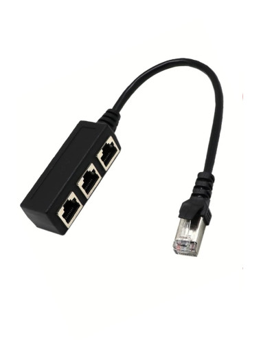 RJ45 Modem Ethernet Internet Modem ADSL Cable Multiplier 3 Port Distributor Splitter Adapter