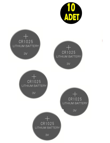 10 ADET 3 VOLT CR10025 Lityum Düğme Para Pil CR 1025 Pil