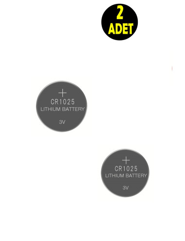 2 ADET 3 VOLT CR10025 Lityum Düğme Para Pil CR 1025 Pil