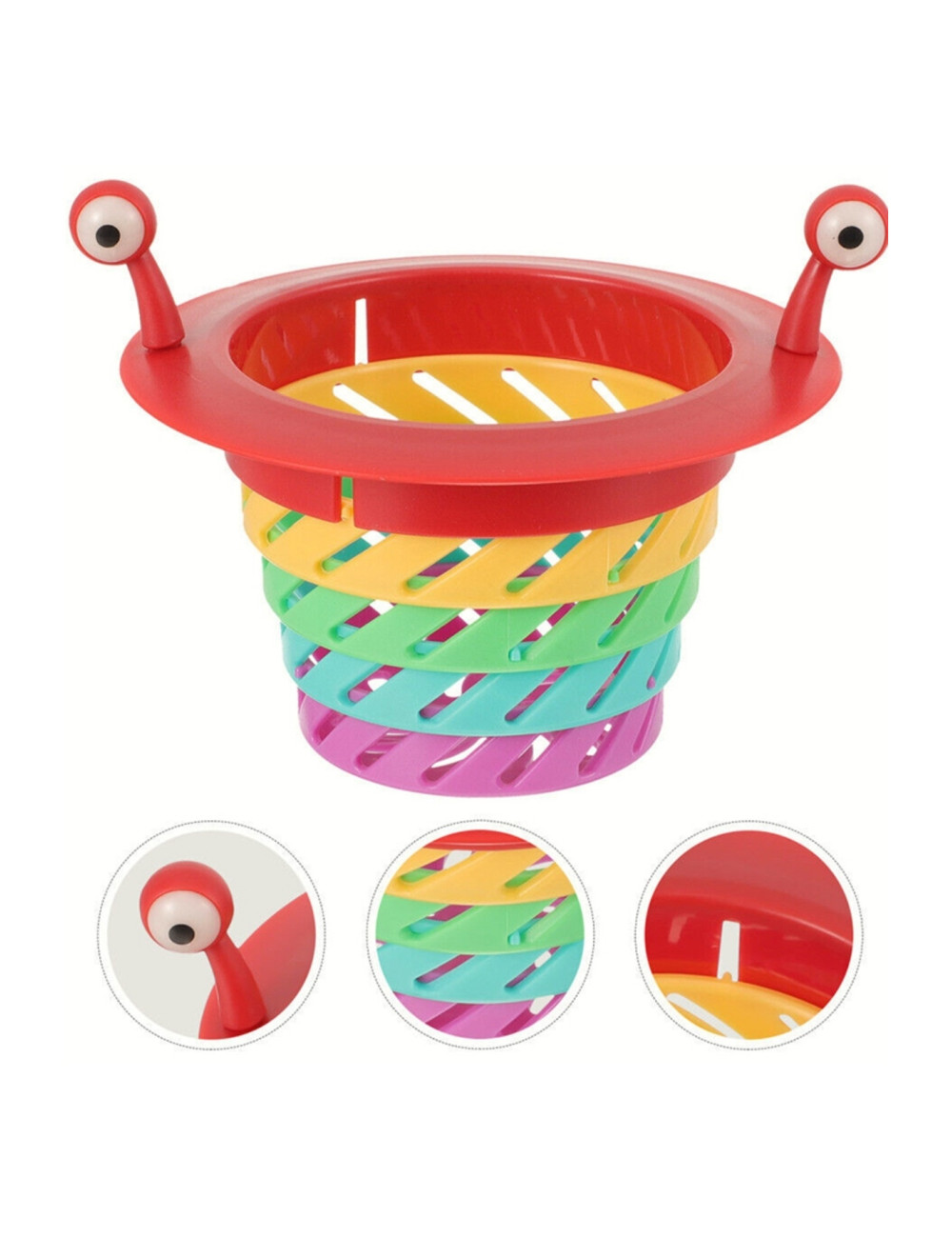 Colorful Plastic Foldable Easy-to-Install and Detach Shower Sink Bathroom Balcony Drain Strainer