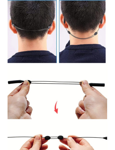 Uzun Kısa Ayarlanabilir Güneş Gözlük Halatı Gözlük Ipi Antikayıp Gözlük Askısı Zinciri