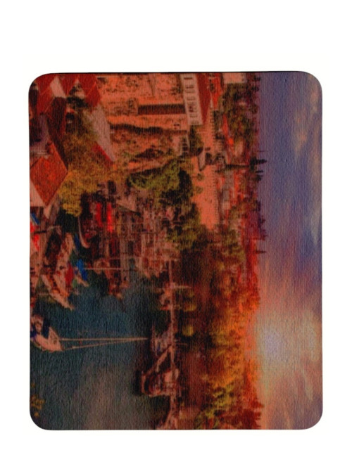 Antalya Yat Limanı Desenli Kaymaz Taban Optik Bilgisayar Notebook Mouse Pad Maus Ped 17,5x21,5cm