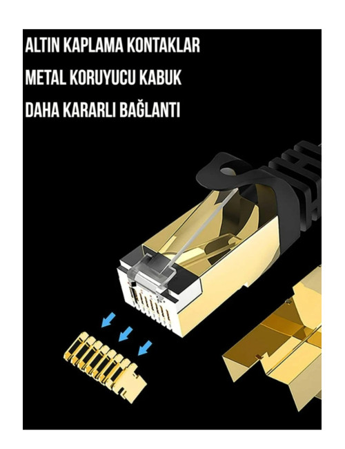 كابل مودم بيانات الإنترنت Cat7 بطول مترين (مودم إيثرنت Cat7 بمقبس RJ45 لشبكة ADSL)