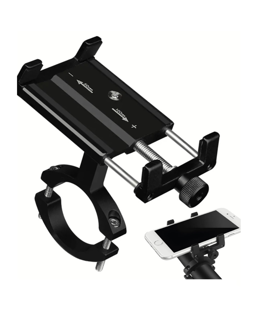 CNC Metal Motorcycle, Moped, Motorbike, Scooter Handlebar Compatible Cell Phone Holder Stand