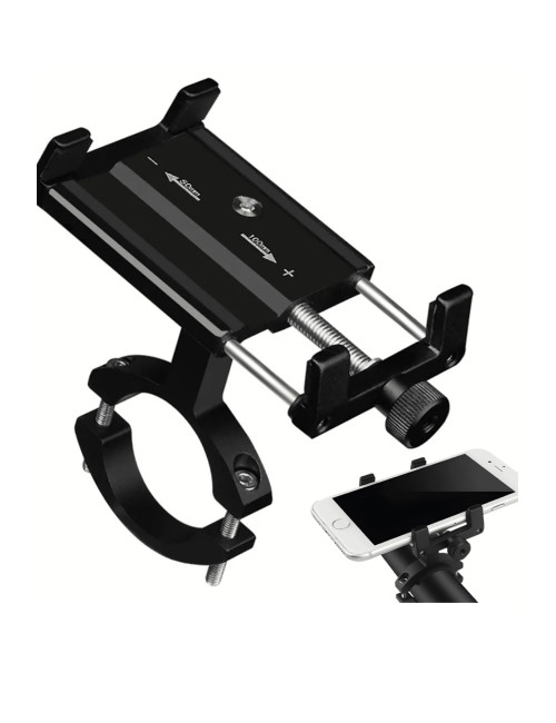 CNC Metal Motorcycle, Moped, Motorbike, Scooter Handlebar Compatible Cell Phone Holder Stand