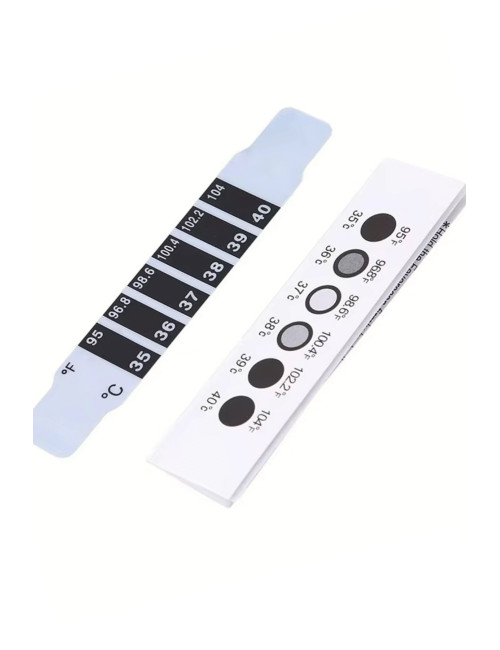 Adhesive Baby, Child, and Adult Forehead Temperature Measurement and Monitoring Strip