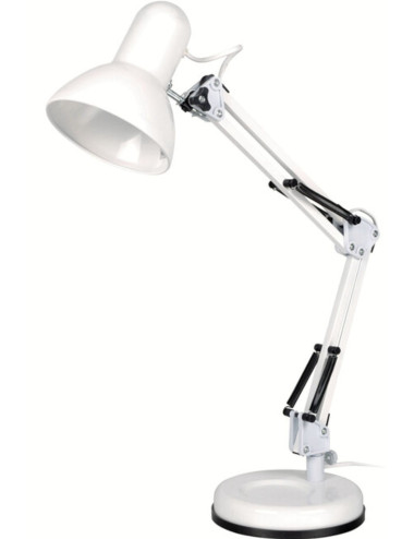 Kıskaçlı veya Tabanlı Ayarlanabilir 360 Derece Dönen Akrobat Metal Masa Lambası + Led Ampul Hediyeli