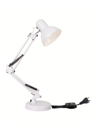 Kıskaçlı veya Tabanlı Ayarlanabilir 360 Derece Dönen Akrobat Metal Masa Lambası + Led Ampul Hediyeli