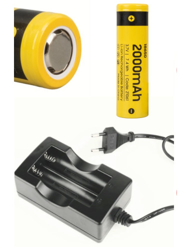 2li 18650 Pil Şarj Cihazı Aleti + 2 ADET 3,7 VOLT 2000 MAH 18650 Li-on Şarj Edilebilir Başlıksız Pil