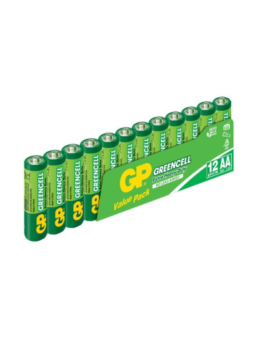 Greencel R6 AA Size Zinc Pen Battery 12-Pack GP15G-VS12