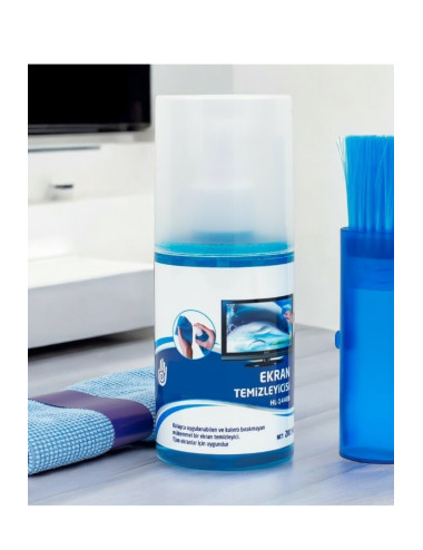 LCD TV, Computer, PC, Notebook, Tablet, Mobile Phone Screen Cleaning Spray + Fiber Cloth + Brush