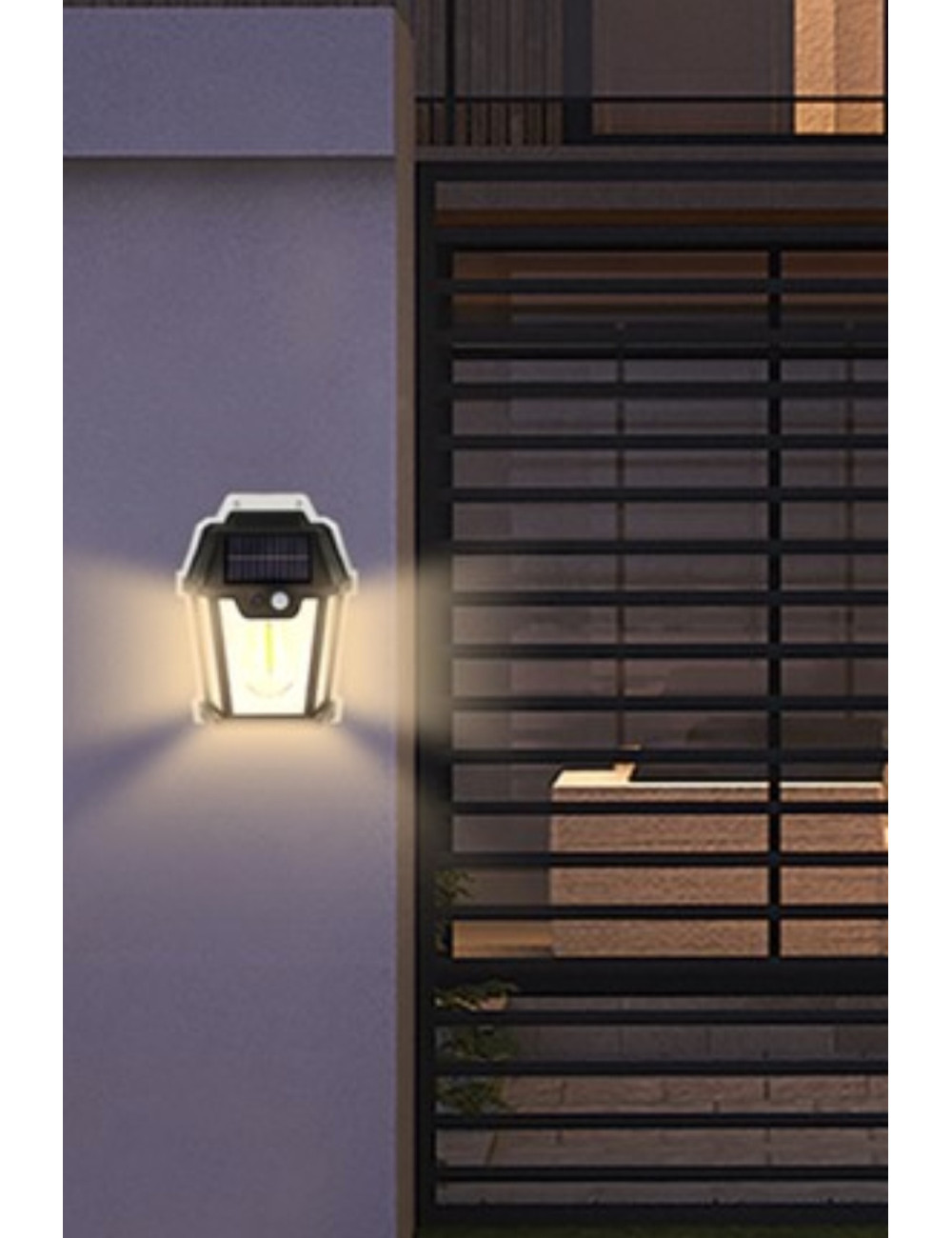 Sensor-operated Rustic Style Solar Garden, Home, Balcony, Terrace Lighting Lamp Solar Wall Sconce