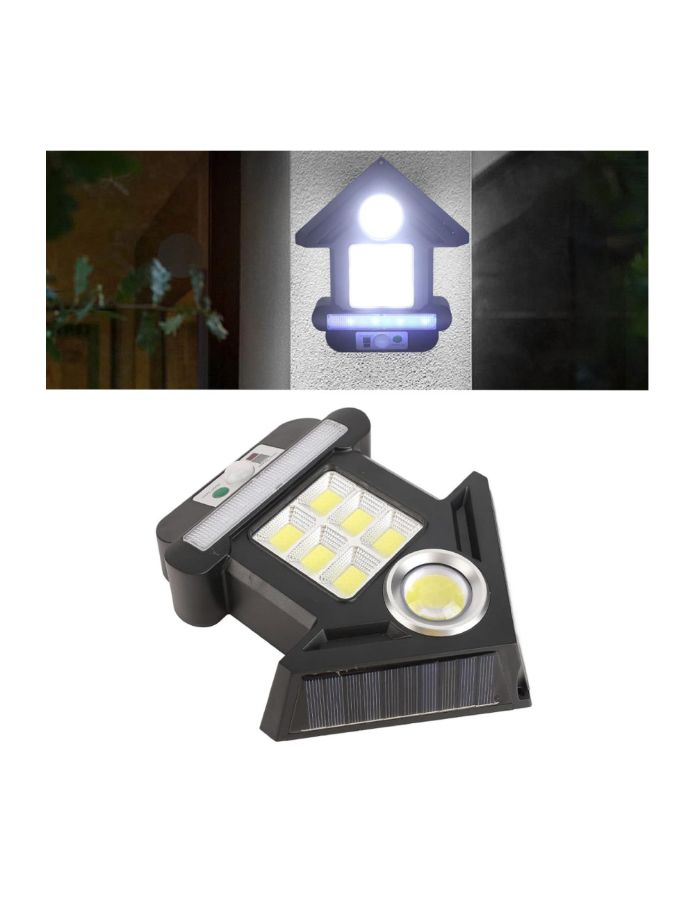 Sensor-Activated Flashing Solar Garden Door Lighting Lamp Decorative Solar Wall Sconce