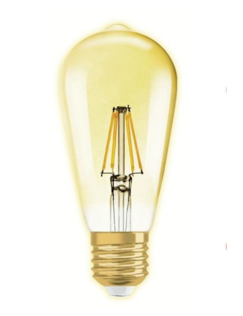 6 Pieces 4W 27 Socket 400 Lumen Decorative Rustic Gold Color LED Bulb 2700k Yellow Light Chandelier Lamp