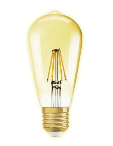 2 Adet 6 W 500 Lümen Dekoratif Rustıc Vintage Altın Rengi Led Ampul 2700k Sarı Işık Avize Lambası