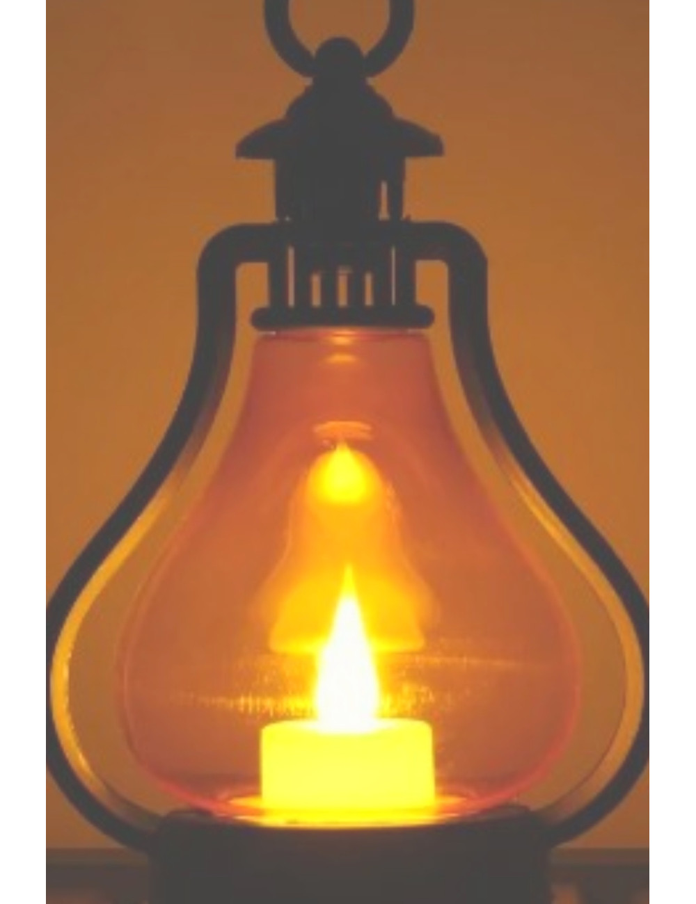 Ev Bahçe Teras Balkon Dekorasyon Vintage Retro Eski Gaz Lambası Tipi Dekoratif Alevli Led Mum