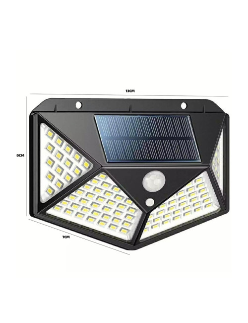 100 LED Güneş Enerjili Bahçe Teras Balkon Dekorasyon Aydınlatma Lamba Armatürü Dekoratif Solar Aplik