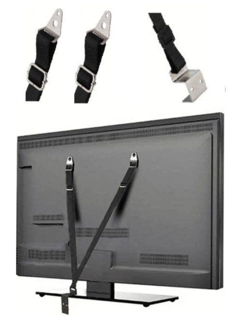 2 PCS Screw-Type Plasma LED LCD TV Television Mounting Bracket Baby Child Earthquake Safety Belt