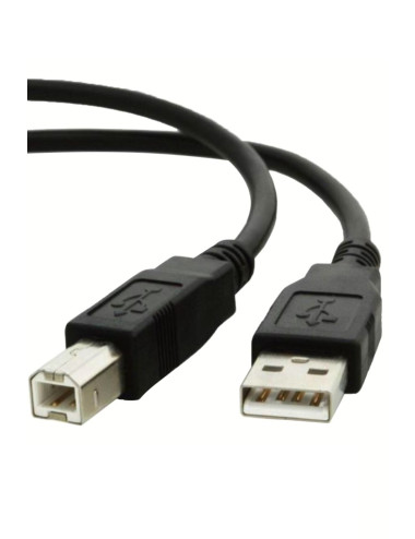 كابل محول طابعة متوافق مع USB إلى EU، أسود اللون، بطول 3 أمتار