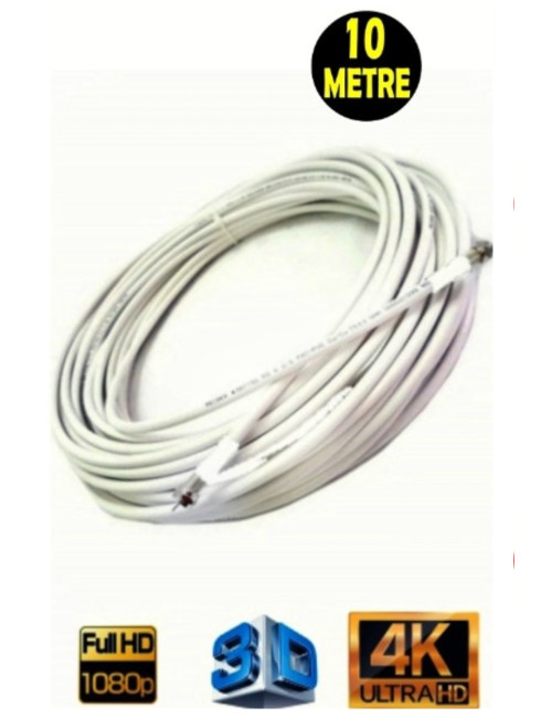 80 Telli 10 METRE Rg6/u4 Full Hd 3d 4k Anten Tv Çanak Uydu Lnb Kablosu ( F Konnektör Takılı Hazır )  toptan şatış fiyatları