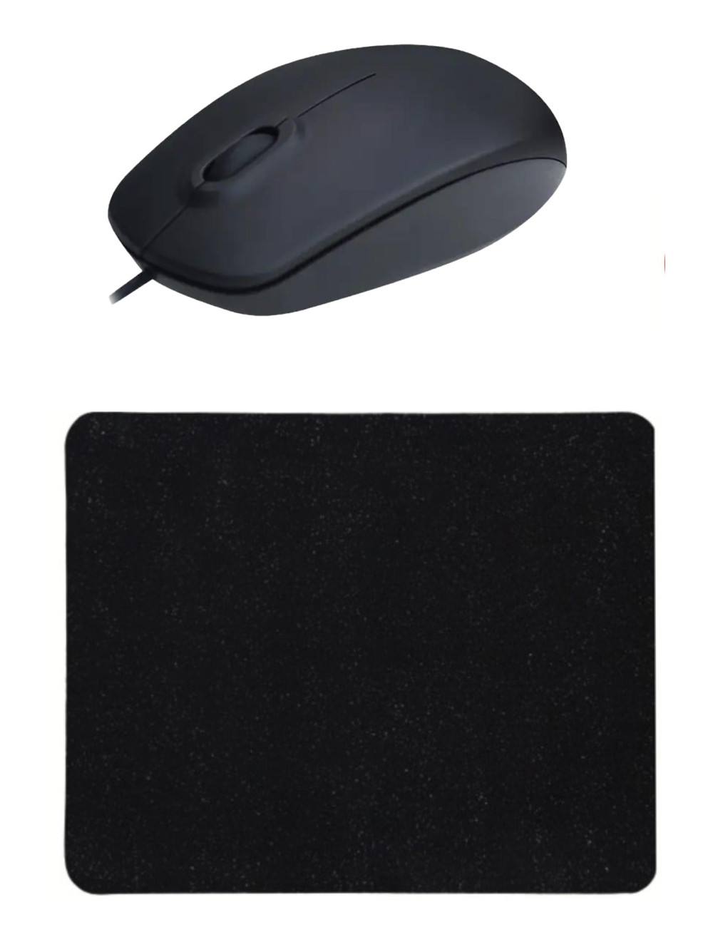 Siyah Mouse Pad + Kablolu Mouse Bilgisayar Faresi Notebook PC Windows XP 7 10 11 Mac Uyumlu Mause