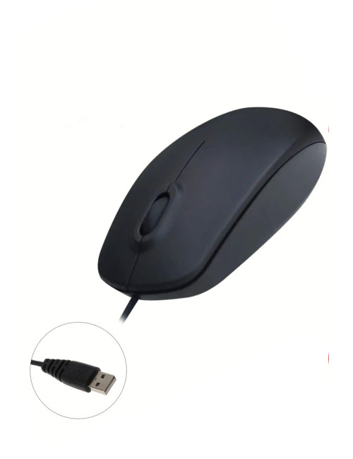 Black Mouse Pad + Wired Mouse Computer Mouse Notebook PC Windows XP 7 10 11 Mac Compatible Mouse