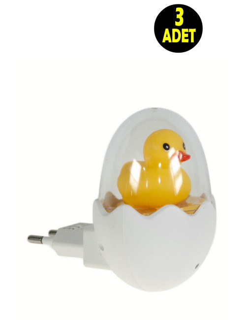 3 Baby Ducks Sensor-Activated Night Light that Turns On at Night and Off During the Day - Baby/Child Bedroom Night Lamp