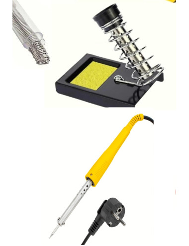 30 Watt Topraklı Havya Kalem Lehim Kaynak Cihazı Aleti+ Metal Havya Standı +Lehim Teli Takımı