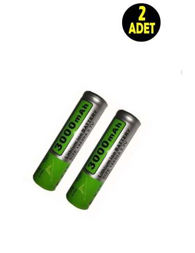 2 x 3000 mAh NiMH AA Rechargeable 1.2 Volt Standard Type Batteries (Rechargeable Remote Control Batteries)