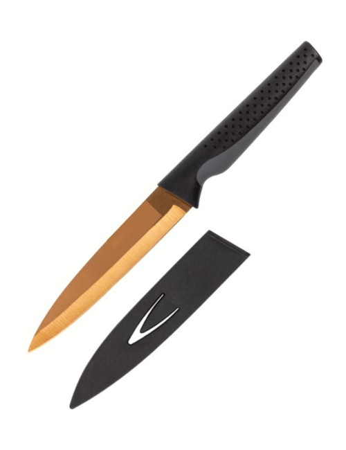 Titanium Coated Steel Steak Meat Fruit Vegetable Bread Kitchen Meat Cutting Chopping Knife - Chef Knife 23 cm
