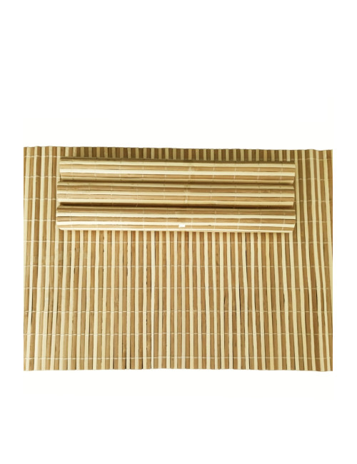 4 Pieces Bamboo Rectangular Wooden Foldable Placemat Runner 45x30 Cm