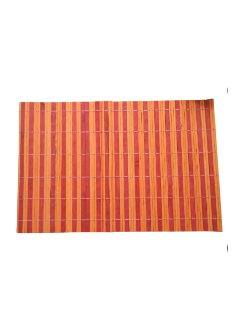 4 Adet Bambu Dikdörtgen Ahşap Katlanabilir Amerikan Servis Tabak Altlık - Runner Supla 45x30 Cm
