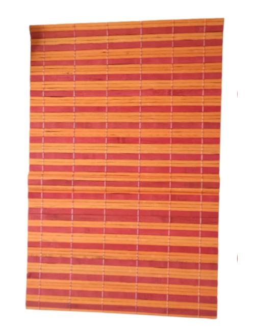 4 Adet Bambu Dikdörtgen Ahşap Katlanabilir Amerikan Servis Tabak Altlık - Runner Supla 45x30 Cm