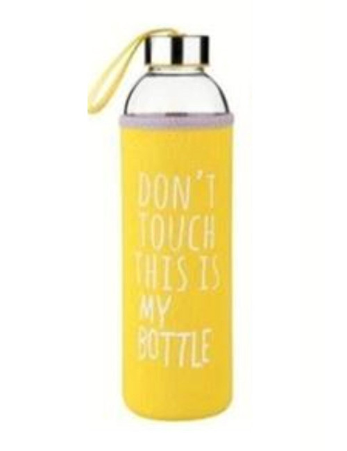 My Bottle Sarı Kılıflı Kapaklı Cam 500 ml Su Şişesi Mug Matarası  toptan şatış fiyatları